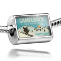 Neonblond Charm Camelback Ski Resort - Pennsylvania Ski Resort 925 Sterling Silver Bead