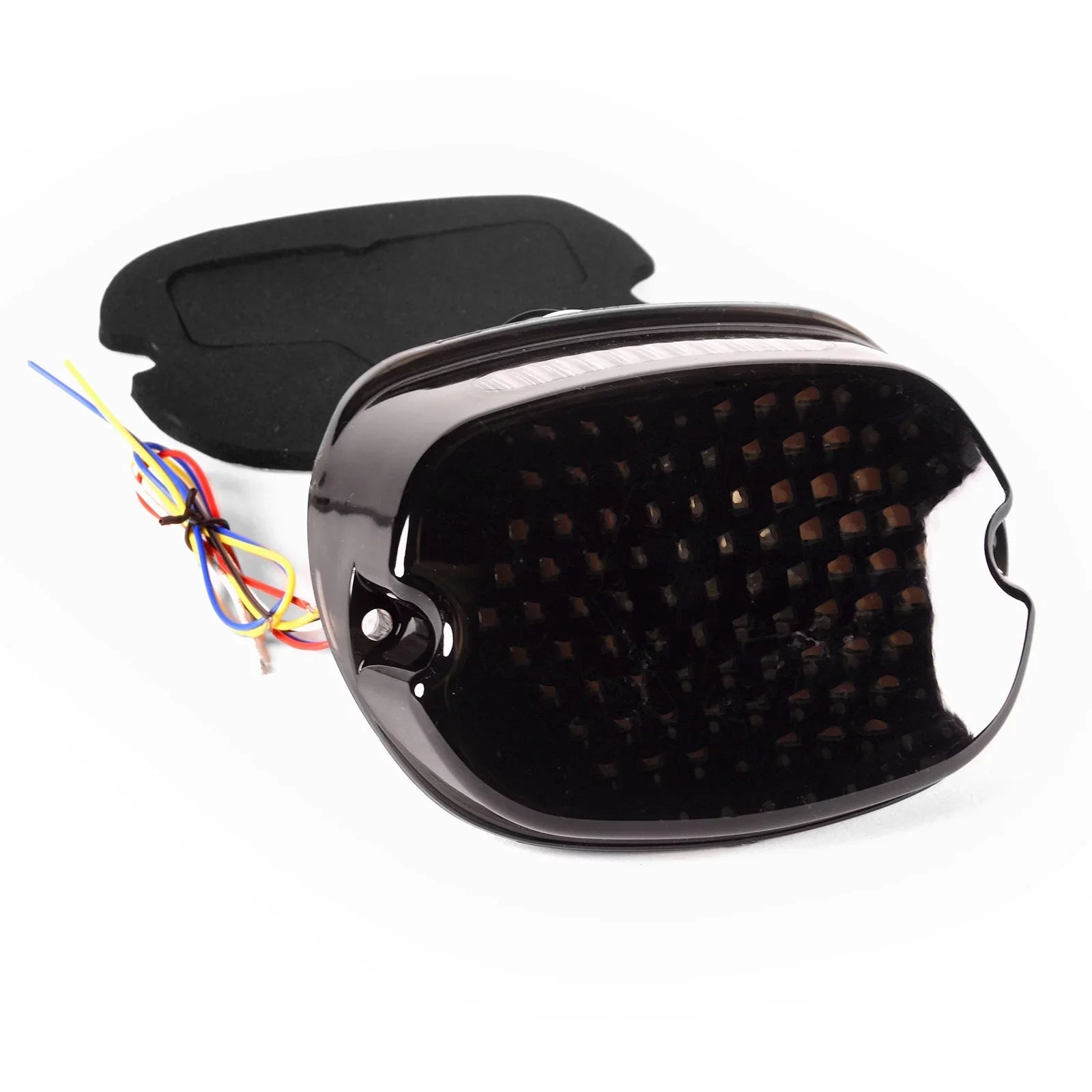 Krator Low Profile Smoke LED Tail Light Turn Signals Brake Light Running Light with Harley Davidson Ultra Classic Electra Glide FLHTCU 1999, 2007-2014 - Fits Most 6-1/4" Round Headlights
