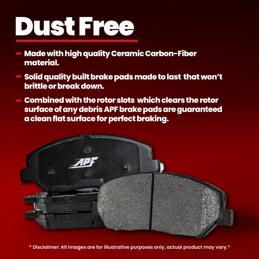 Front Ceramic Carbon Fiber Brake Pads 2003-2011 Ford Ranger