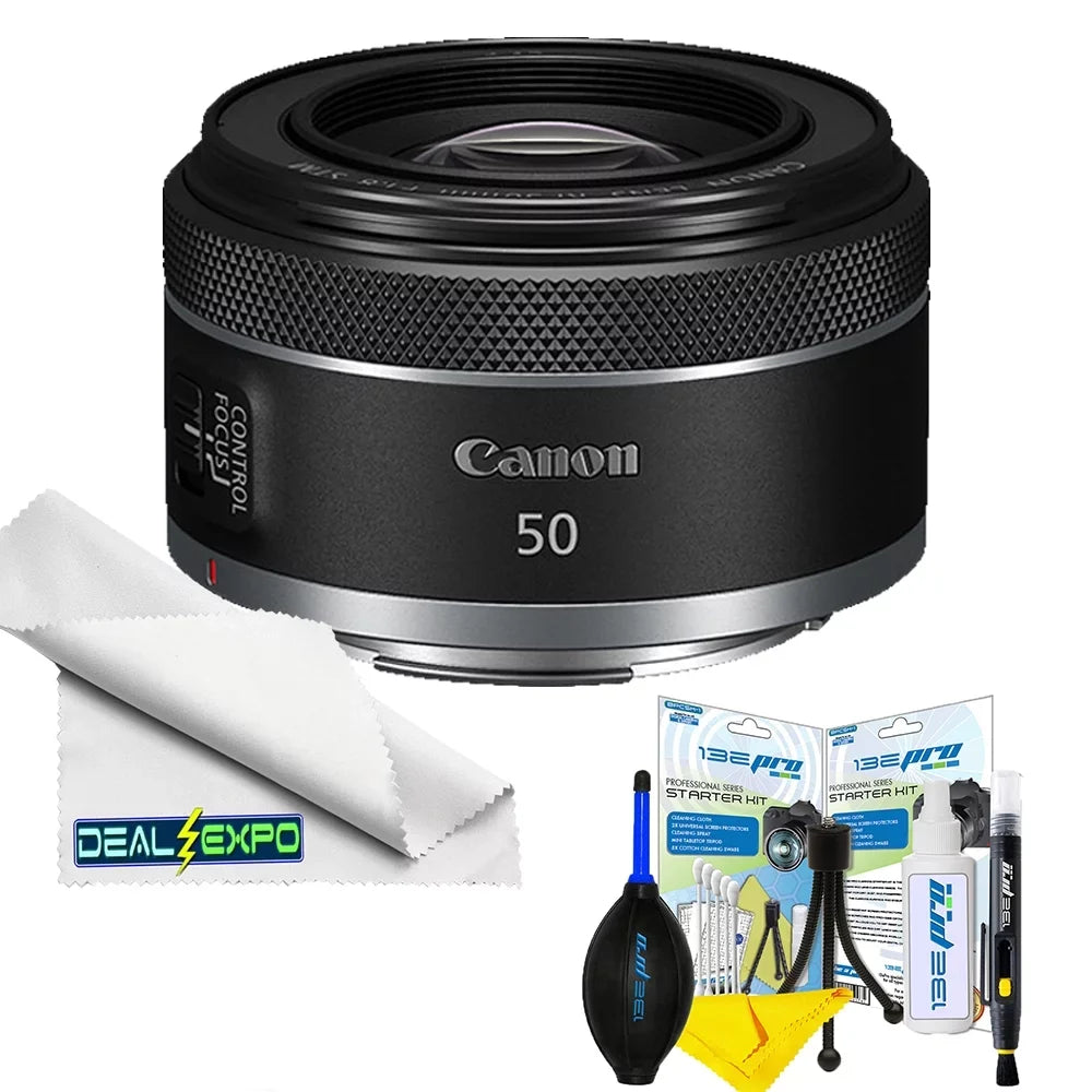 Canon RF 50mm f/1.8 STM Lens Canon Full Frame Mirrorless RF Mount Cameras [EOS R, EOS RP, EOS R5, EOS R6] + Deal-expo Cleaning Kit