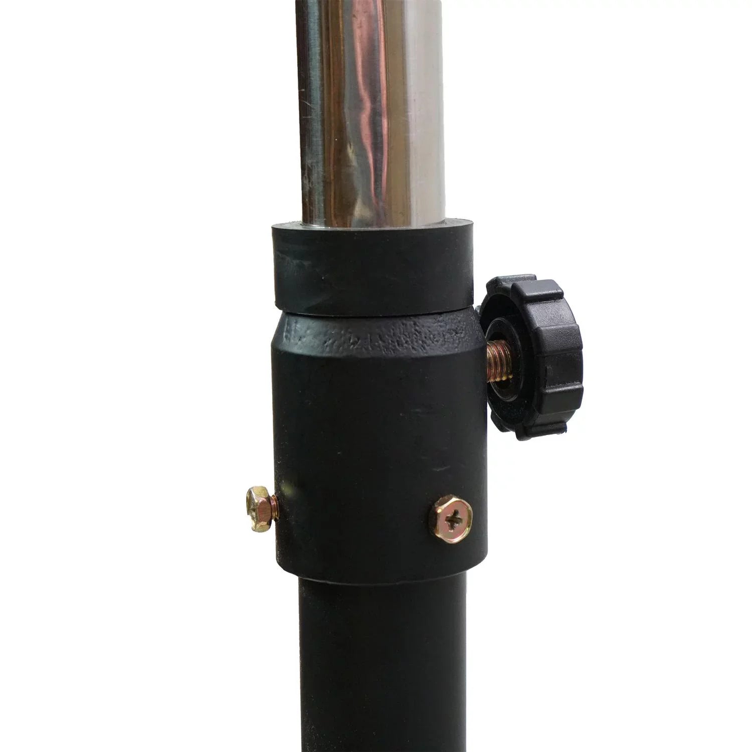 30" Jet Black Adjustable Height 3-Speed Oscillating Industrial Pedestal Fan