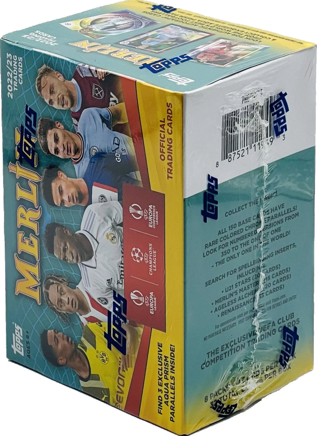 2022-23 Topps UEFA Champions League Merlin Soccer 8-Pack Blaster Box
