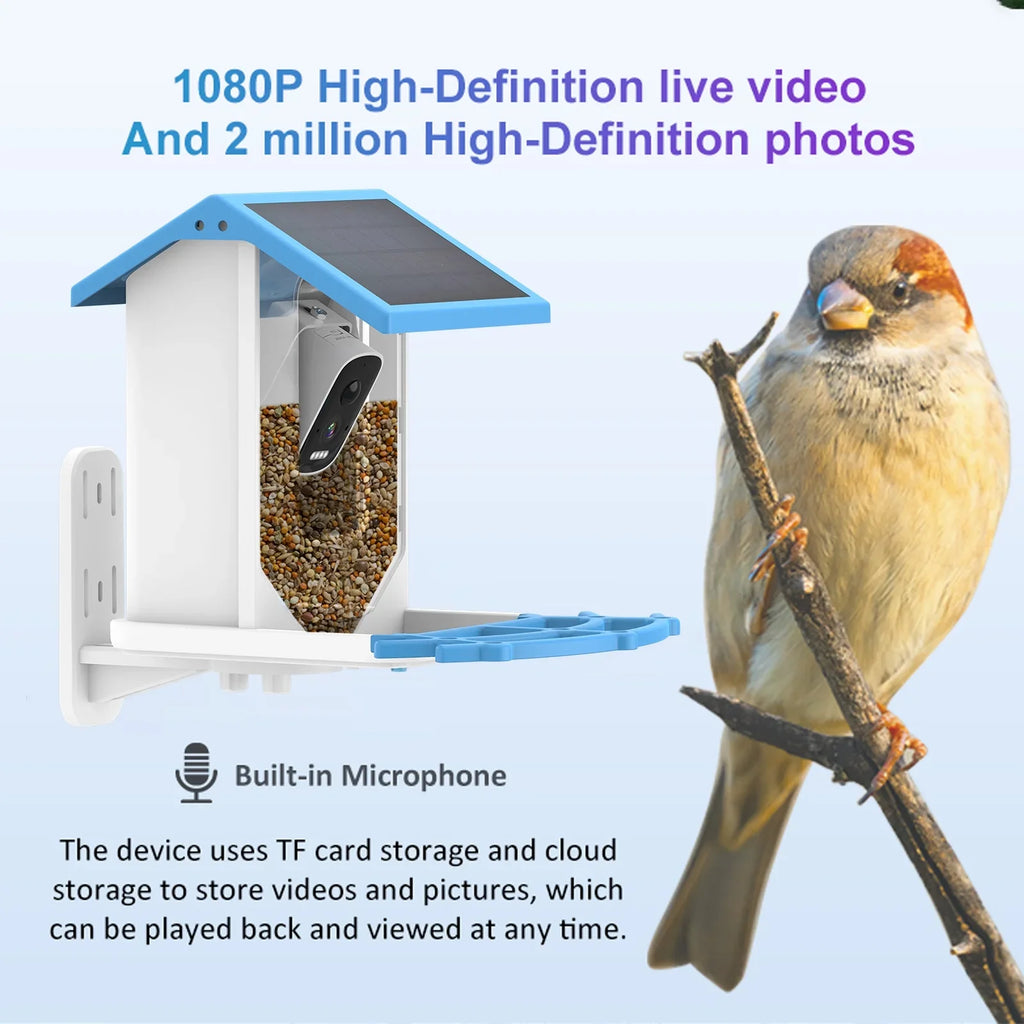 Nebublu camera,Feeder Feeder Auto Capture Videos Camera 1080p Vision Solar Camera 1080p Real Camera Feeder Low Ip66 Waterproof Solar Camera Feeder With Vision Camera