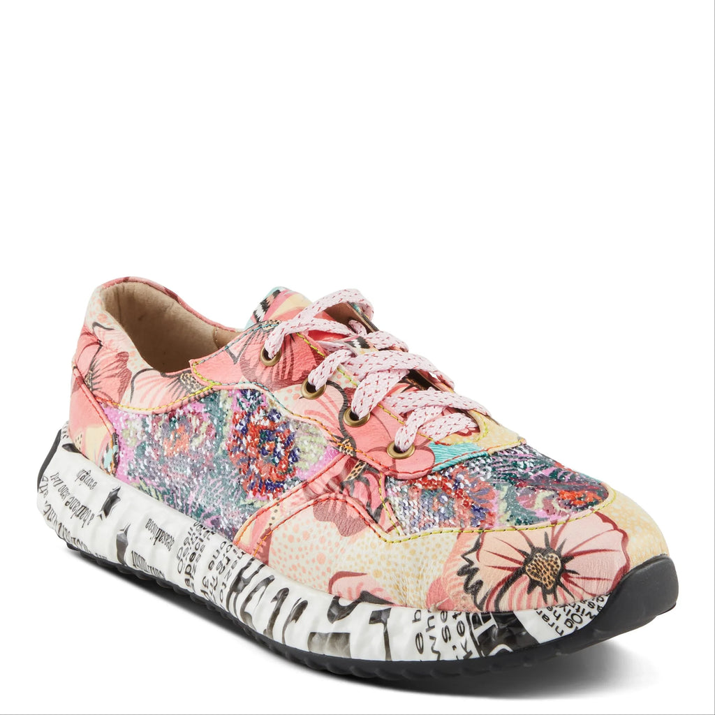 Spring Step L'Artiste Women's Cabaret Sequin Leather Fashion Sneakers - Stylish Comt with a Sparkling Touch Pink Multi EU 35 / US 5