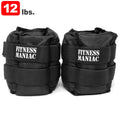 Fitness Maniac Ankle Weights Leg Adjustable Strap Home Gym Strength Training 12 lbs