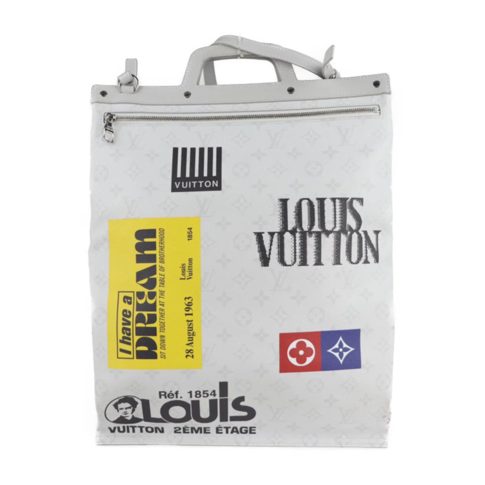 Pre-Owned LOUIS VUITTON Louis Vuitton Flat Vertical Tote Bag M44627 Monogram Canvas Leather Bron Multicolor 2WAY Shoulder (Good)