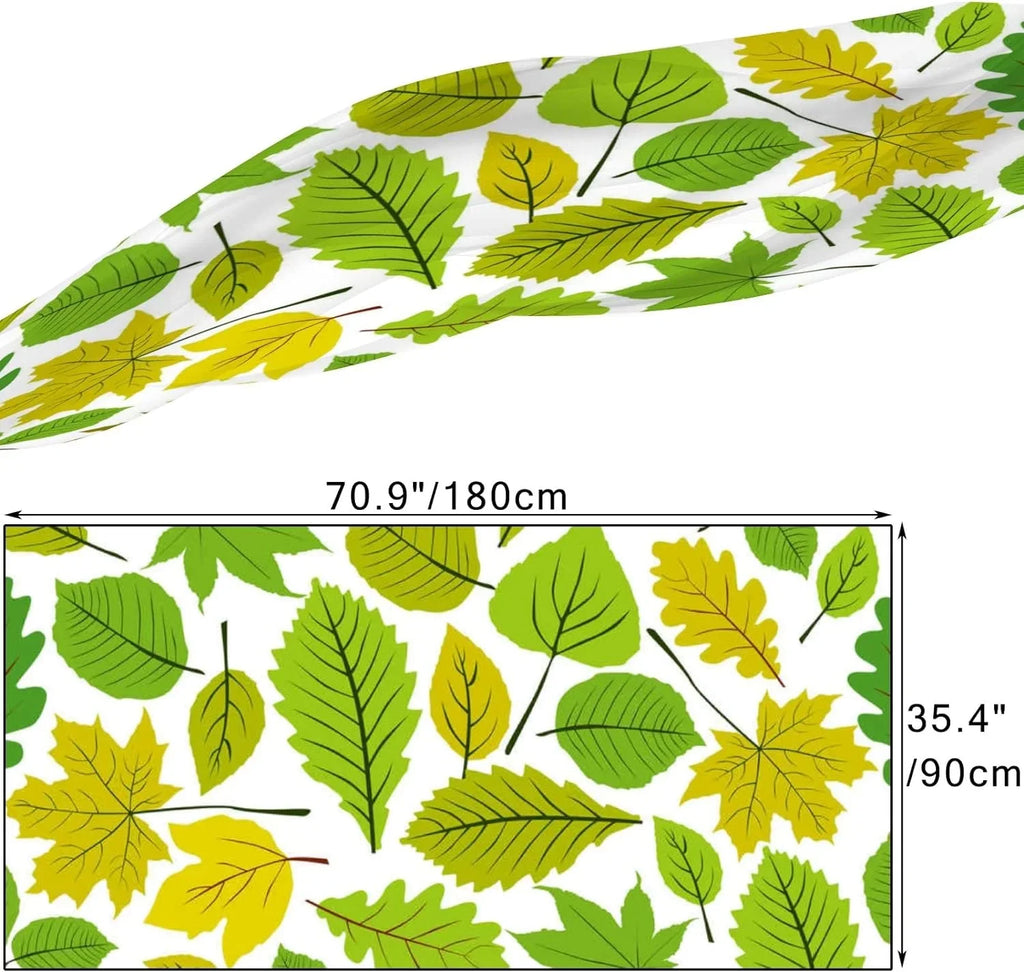 Hyjoy Beautiful Natural Leaves Long Silk Neck Scarf Lightweight Shawl Wrap Scarves Women Girls
