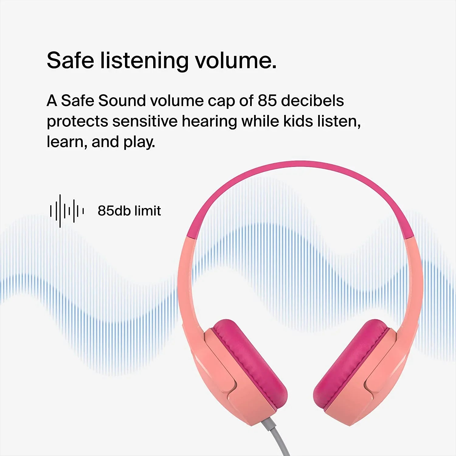Belkin Soundm Mini - Wired Headphones For Kids With Built-In rophone (3.55mm Audio Cable) - Kids On-Ear Wired