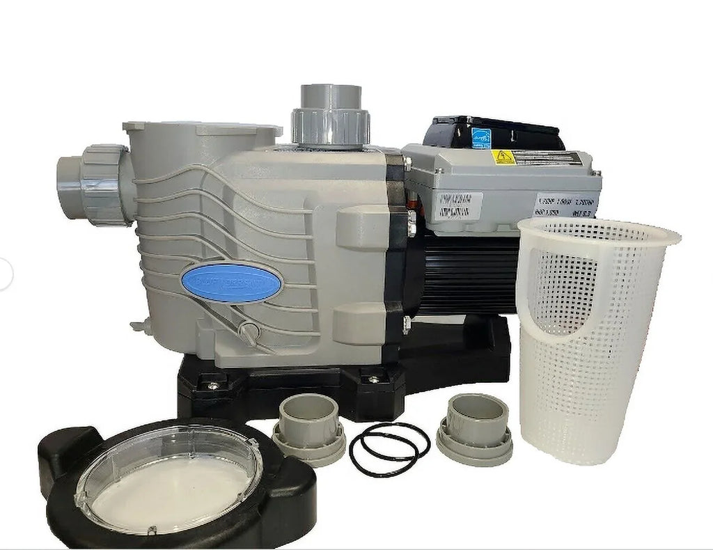 Blue Torrent 2hp Variable Speed Swimming Pool Pump with 2" Unions, Adjustable Stand Retrofit 3yr Warranty