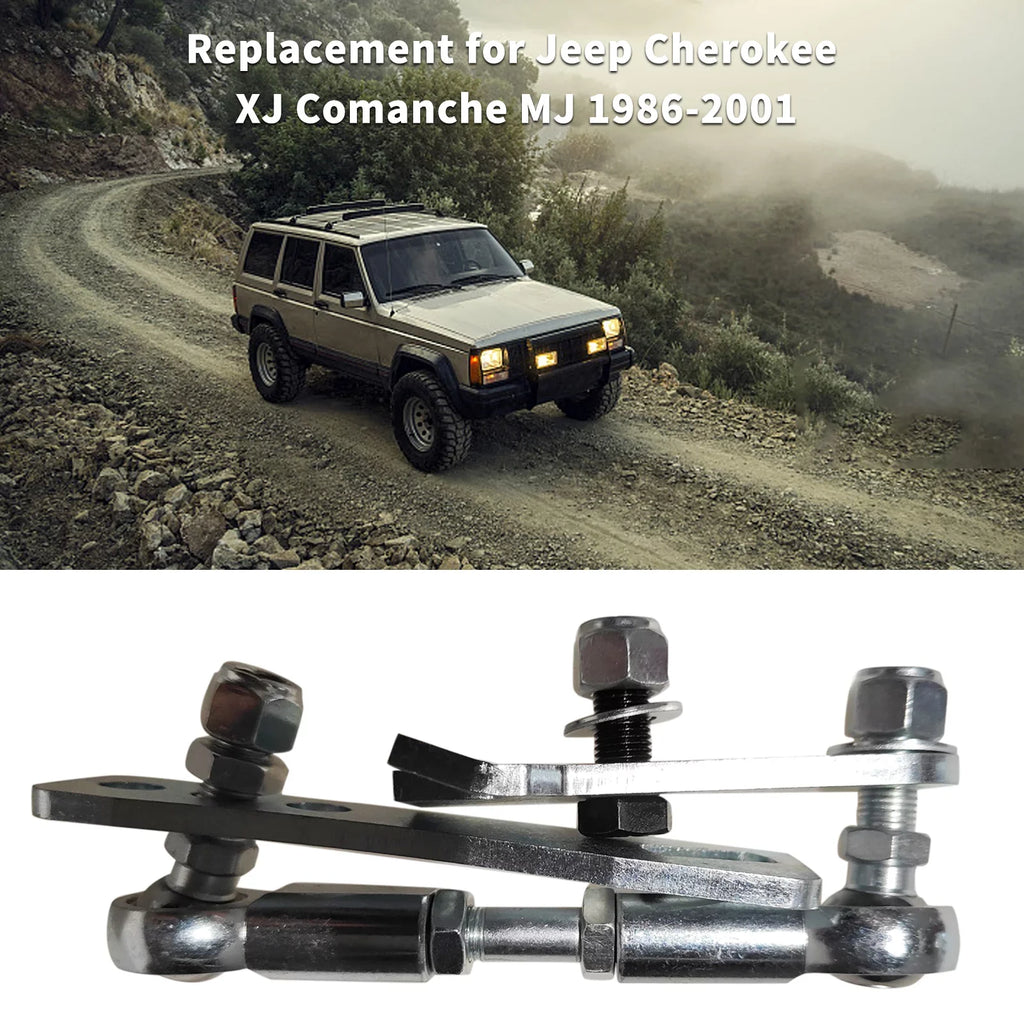 Gecheer Transfer Case Linkage Kit, Stainless Steel Transfer Case Linkage Kit Replacement Jeep Cherokee XJ Comanche MJ 1986-2001