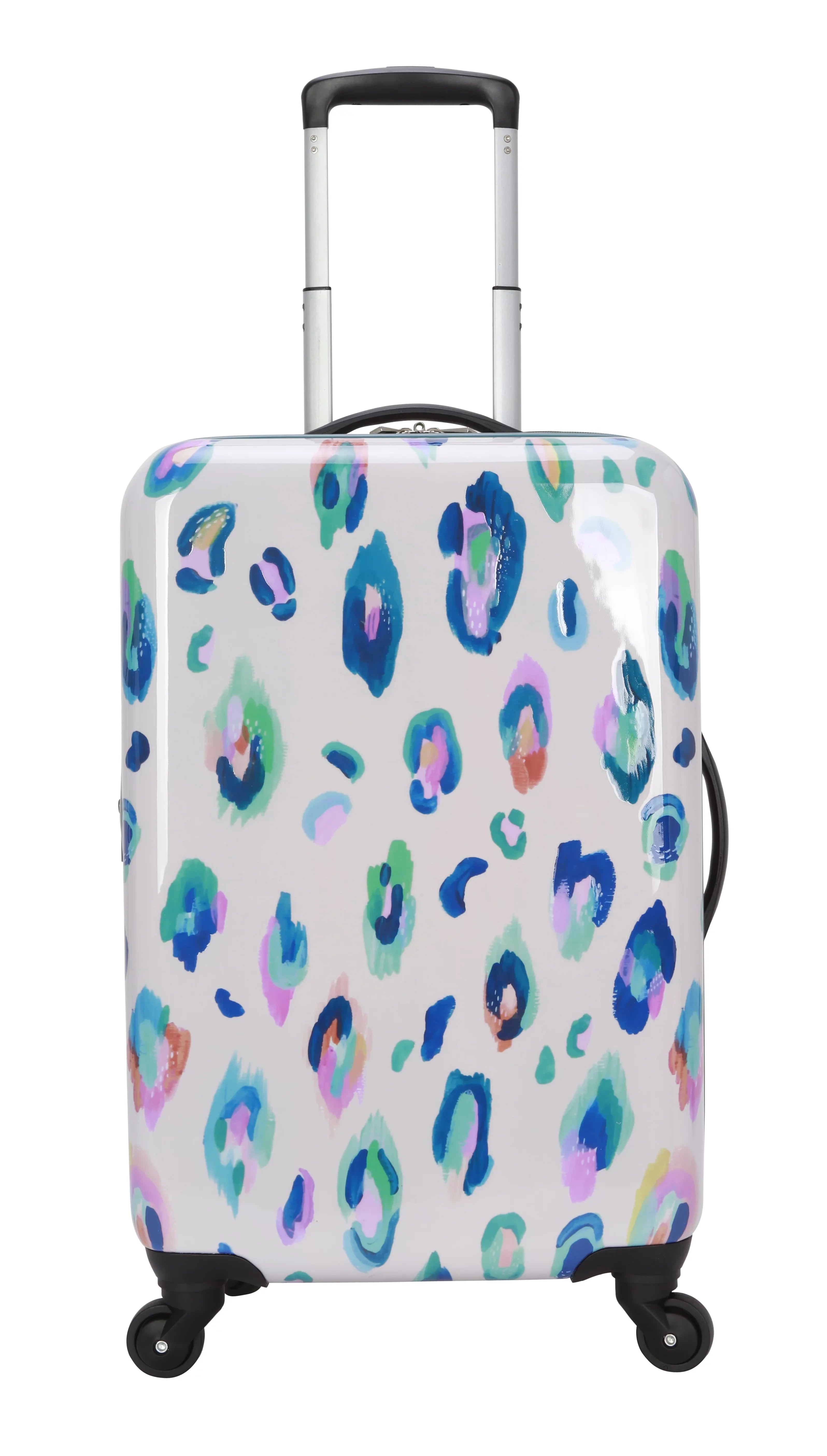 EttaVee Wild Child Leopard 21" Hardside Luggage, Cream Leopard Print