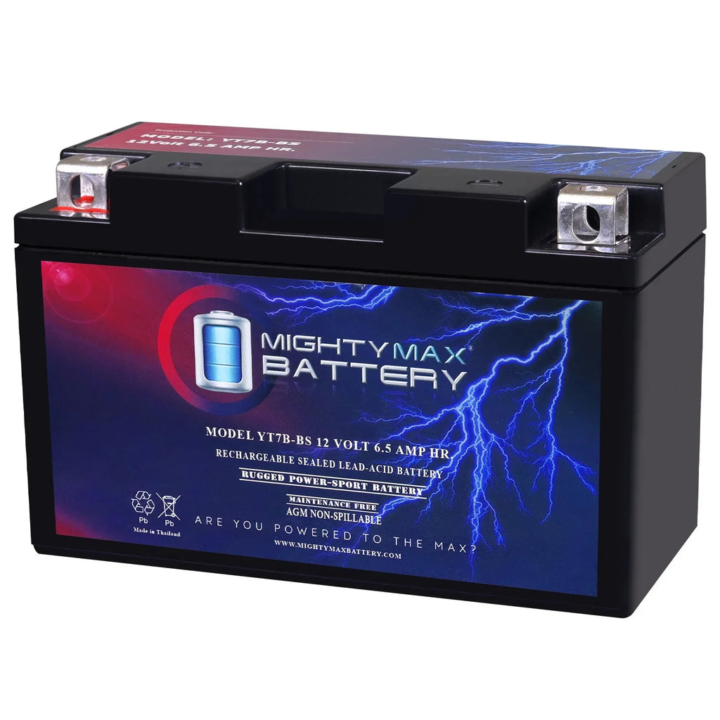 YT7B-BS 12V 6.5AH Replacement Battery Parts Unlimited 2113-0218
