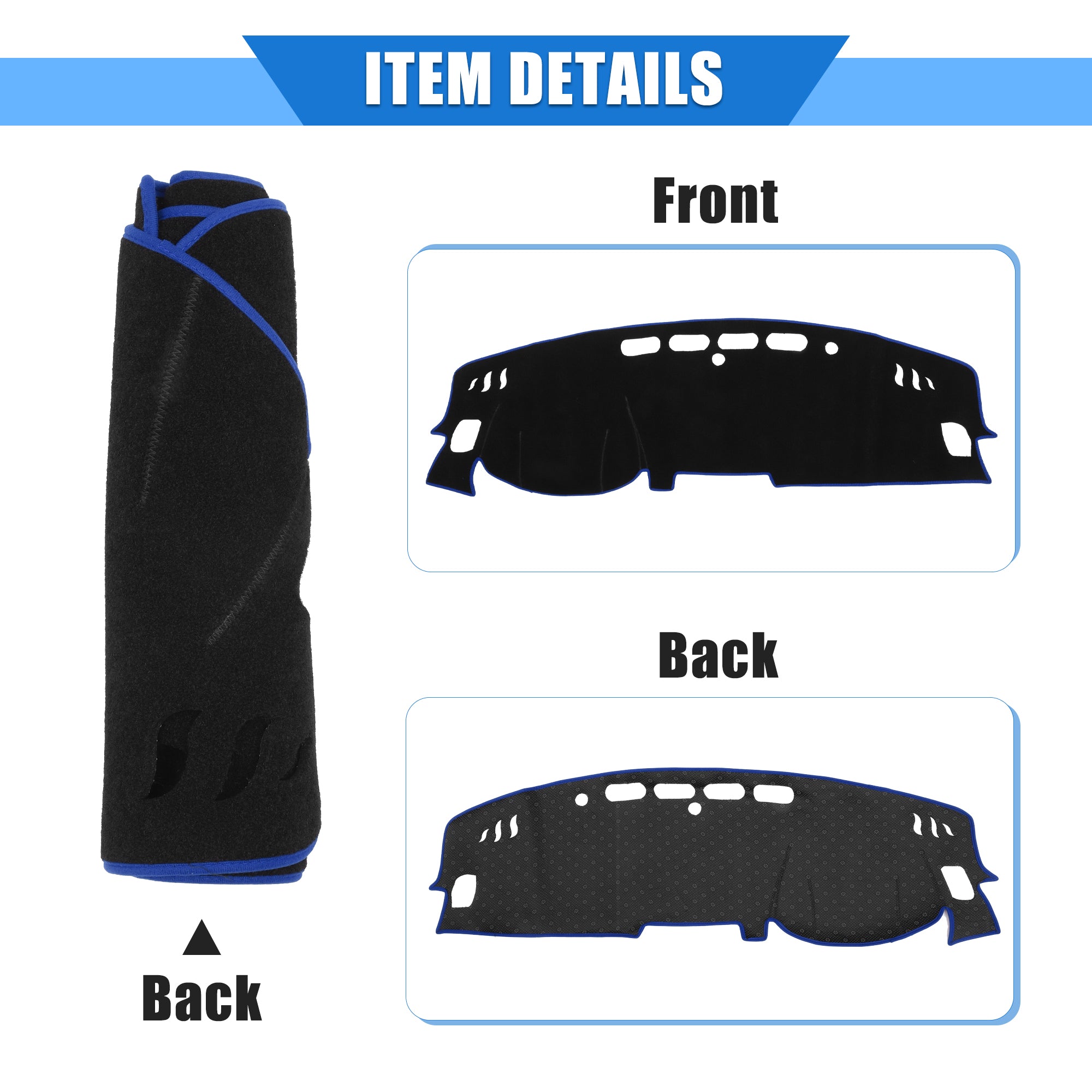Unique Bargains Car Center Console Dashboard Wrap Nissan Kicks 2017-2020 Protective Polyester Blue