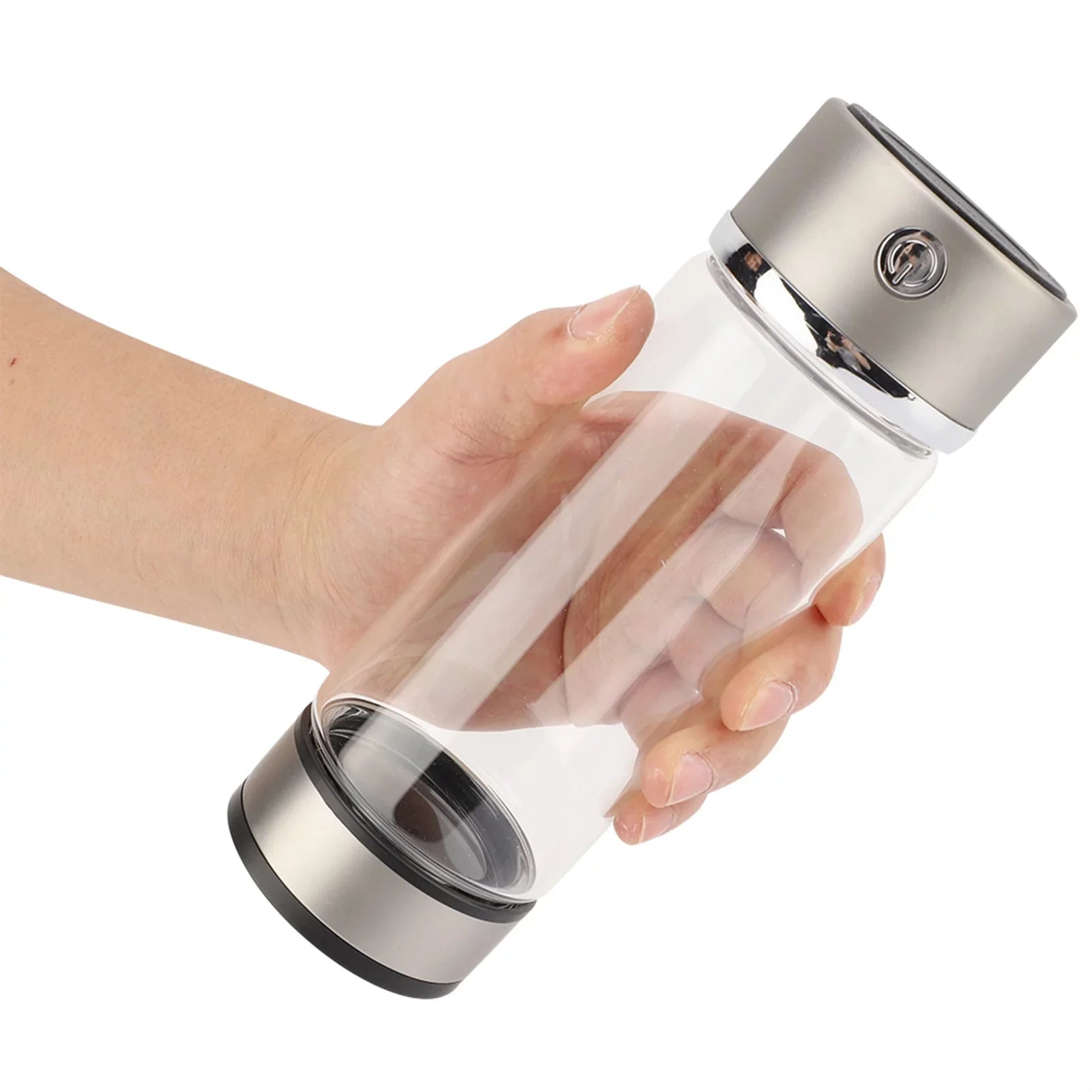 Dekaim Hydrogen Bottle, USB Charging Rich Hydrogen Water Purifier Filter Glass Bottle Portable Lonizer Cup