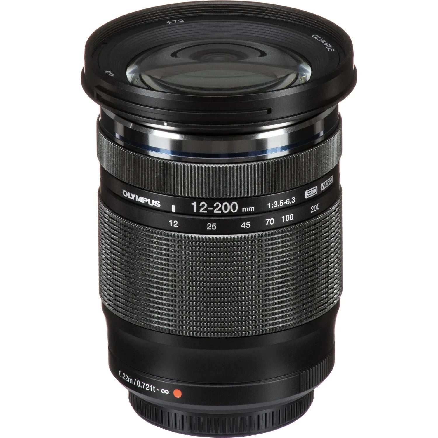 Olympus M.Zuiko Digital ED 12-200mm f/3.5-6.3 Lens +3 Lens Kit + Slave Flash + Tripod - 128GB Accessory Bundle