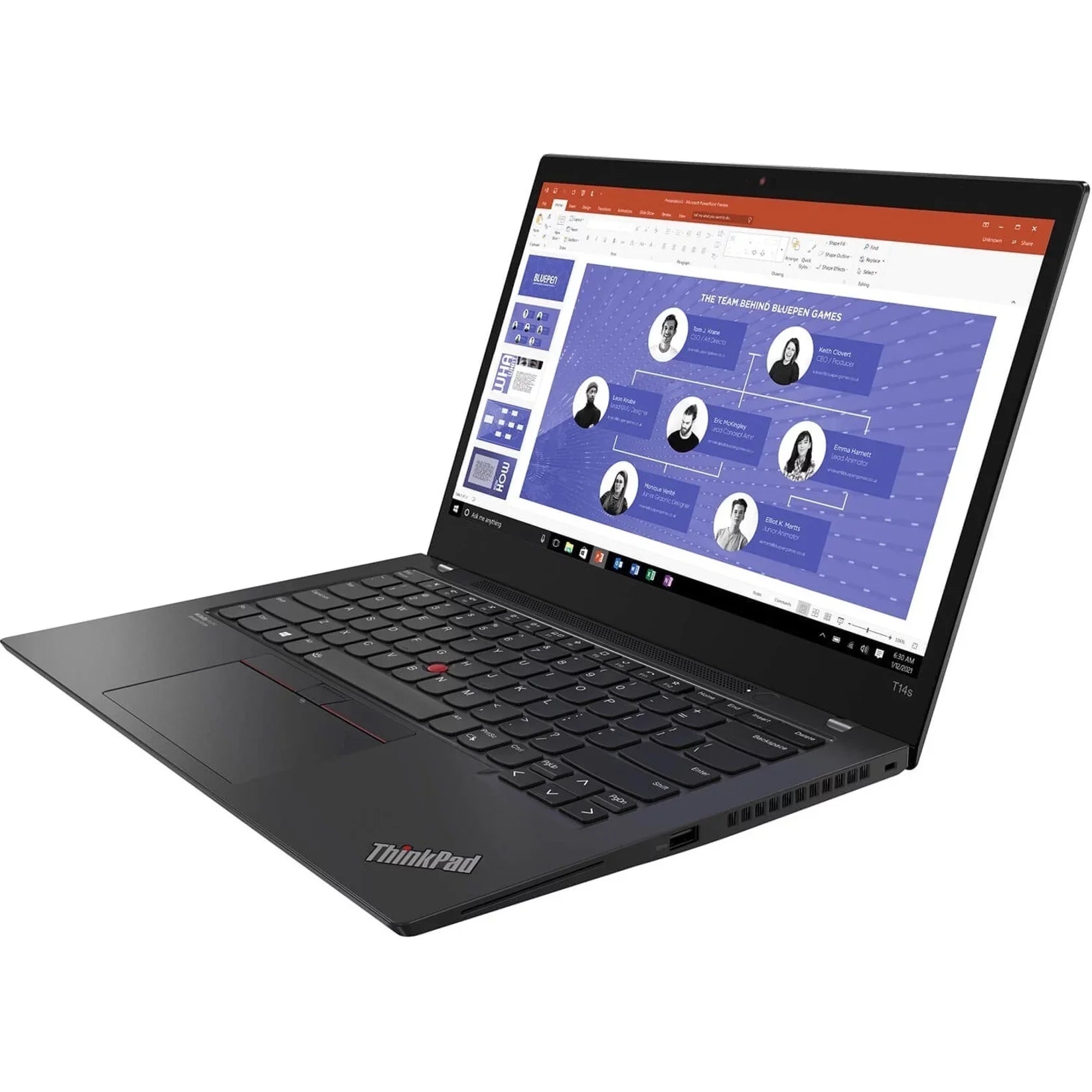 Lenovo ThinkPad T14s 14" 4K UHD Laptop, Intel Core i7-1165G7, 16GB RAM, 512GB SSD, Windows 10 Pro, Windows, Storm Gray, 20WM00XUUS