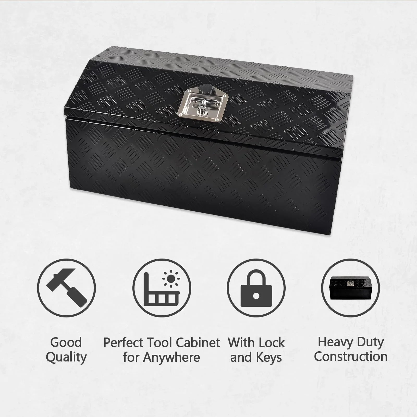 FGJQEFG 30 Inch Aluminum Trailer Tongue Tool Box RV Storage Organizer w/ Lock 30x13.2x13.5 Inch