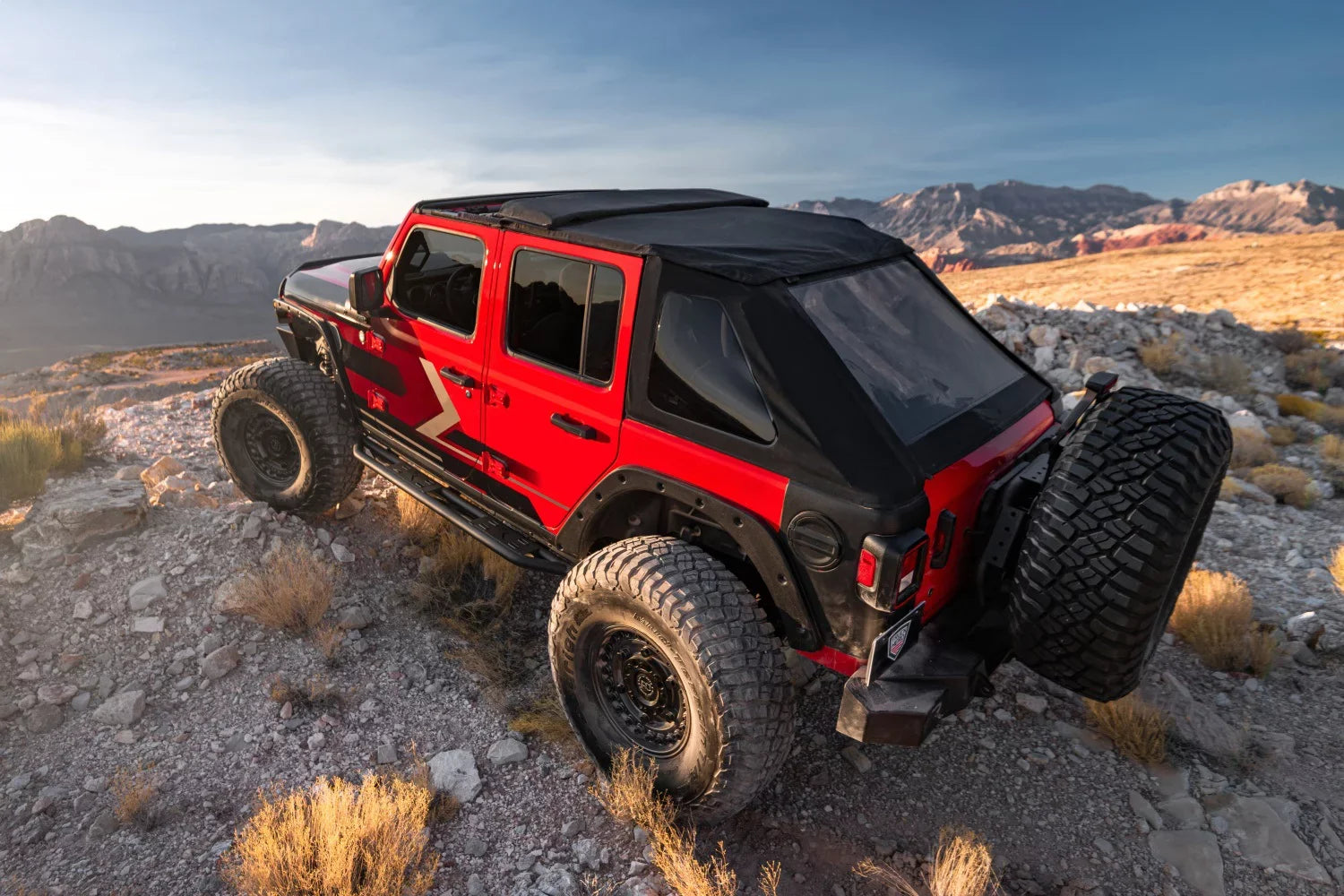 Rugged Ridge by RealTruck Voyager Top Black Diamond S.Cloth, Tinted Win; 18-Curr Jeep Wrangler JLU with Select: 2021 Jeep Wrangler Unlimited Sport, 2018-2019 Jeep Wrangler Unlimited Sahara