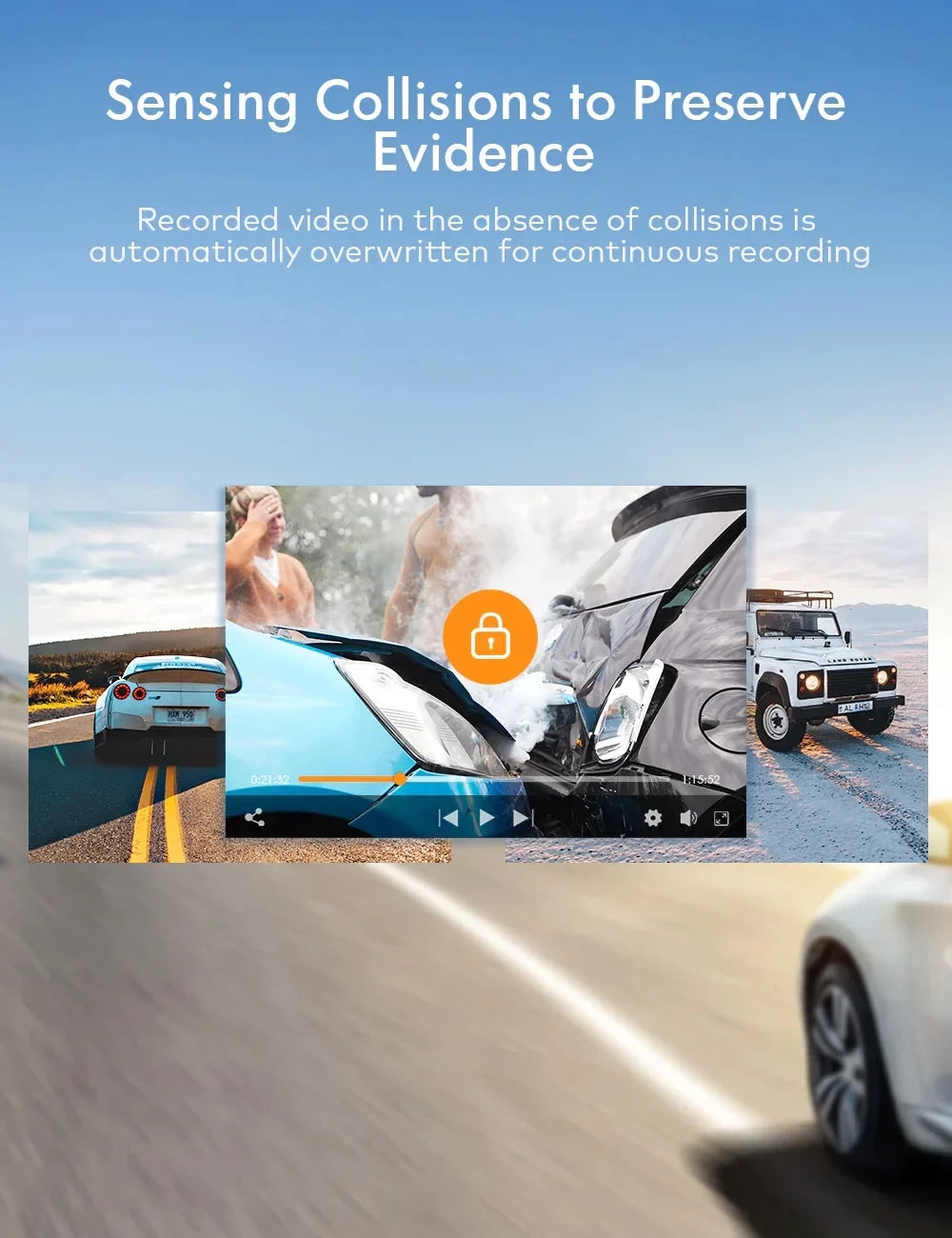 APEMAN Wifi Dash Cam with App, Car Camera Sony Starvis Sensor, IPS Display, Night Vision, Parking Monitor, Support GPS, Black