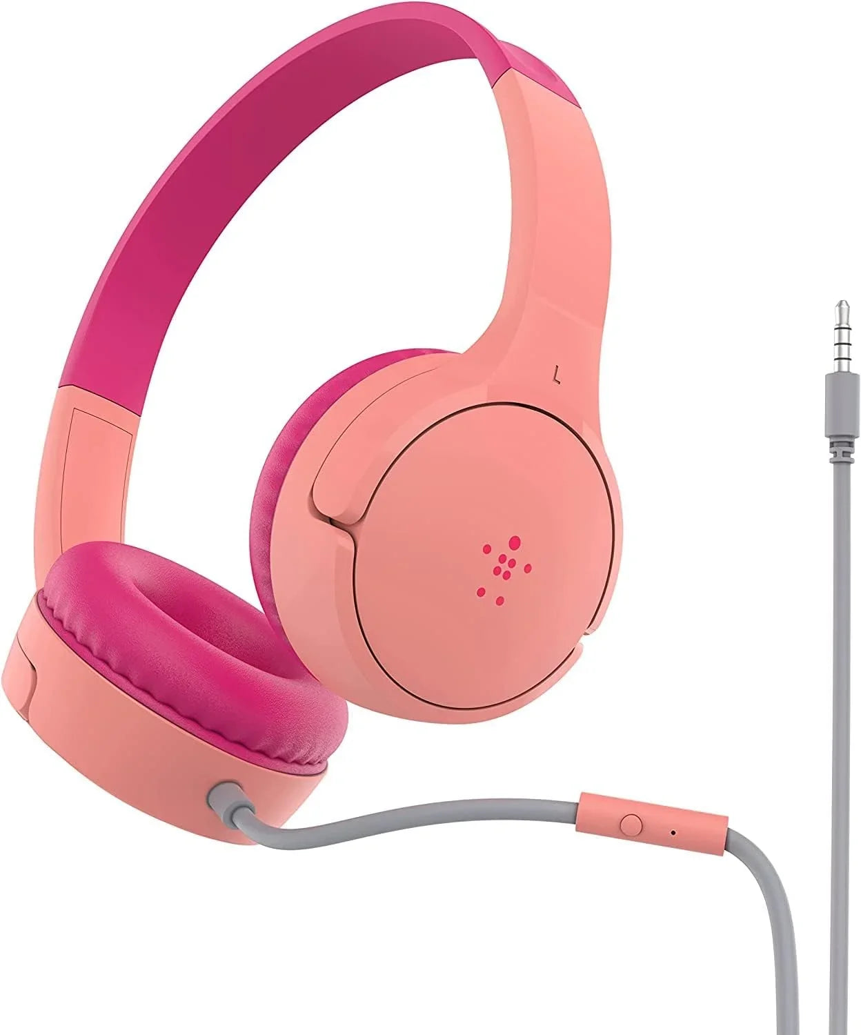 Belkin Soundm Mini - Wired Headphones For Kids With Built-In rophone (3.55mm Audio Cable) - Kids On-Ear Wired