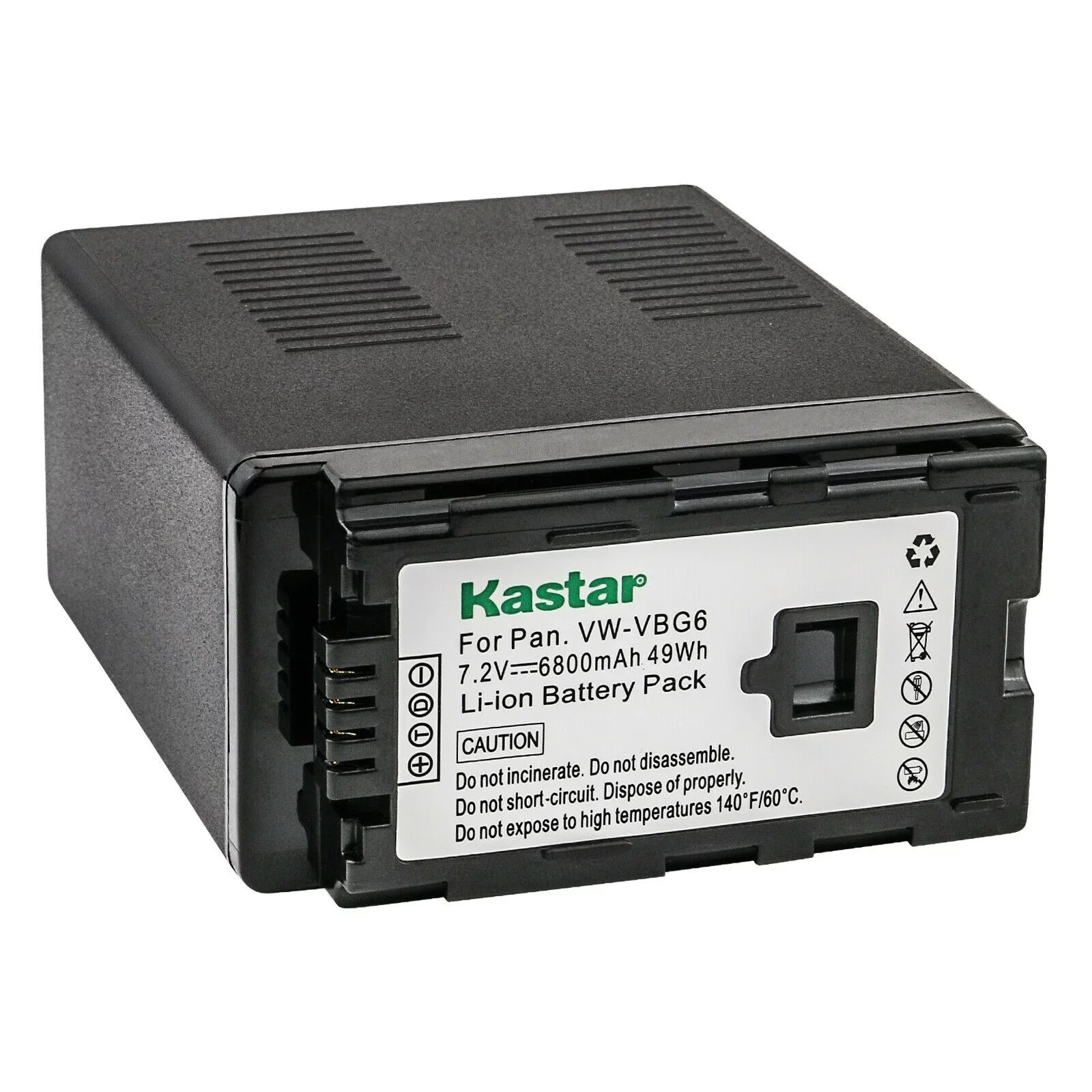 Kastar 2-Pack VW-VBG6 Pro Battery Replacement Panasonic VW-VBG6 VW-VBG6GK VW-VBG6-K VW-VBG6PPK, CGA-E625 Battery, DE-A38, VSK0631, VSK0698 Charger, Panasonic AG-AC7 AF105 AC130 AC160 HMR10 HSC1U