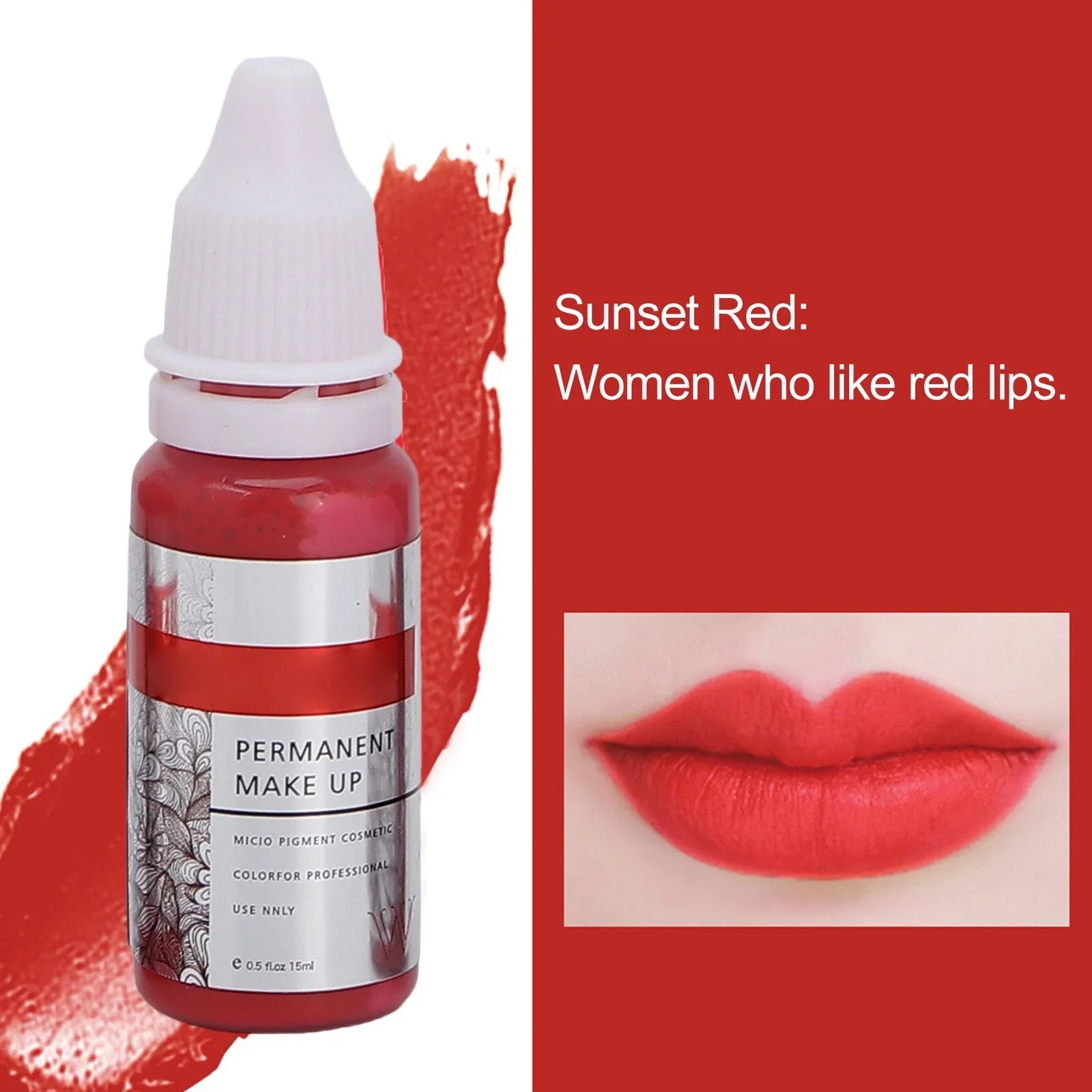 120ml Makeup Tattoo Ink Semi Permanent Lip Microblading Pigment Color 8pcs