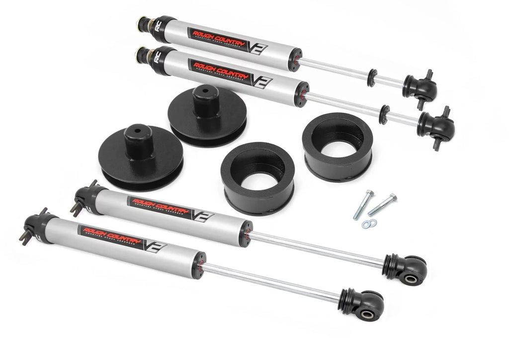 Rough Country 2" V2 Suspension Lift Kit 97-06 Jeep Wrangler TJ/LJ - 65870 Fits select: 1998-2002 JEEP WRANGLER / TJ SPORT, 1997 JEEP WRANGLER / TJ SE