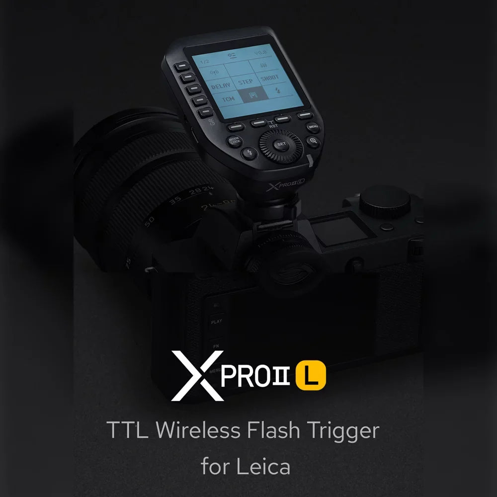 Godox XPROII-L 2.4G Wireless Flash Trigger TTL Autoflash 18000s HSS Large LCD Screen 32 Channels 16 Groups Replacement Leica Cameras