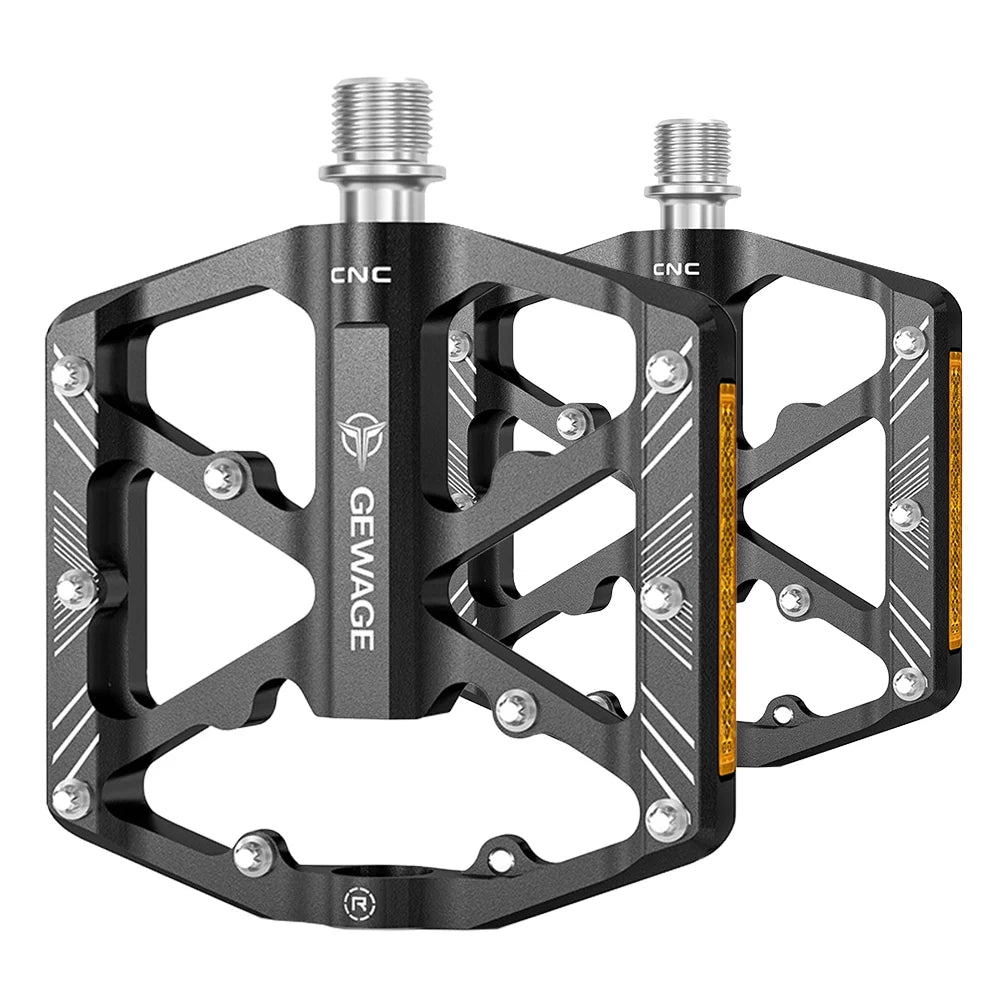 Bike Pedals Aluminum Alloy Pedals with Reflectors Mountain Bike Pedals Cycling Pedals Platm