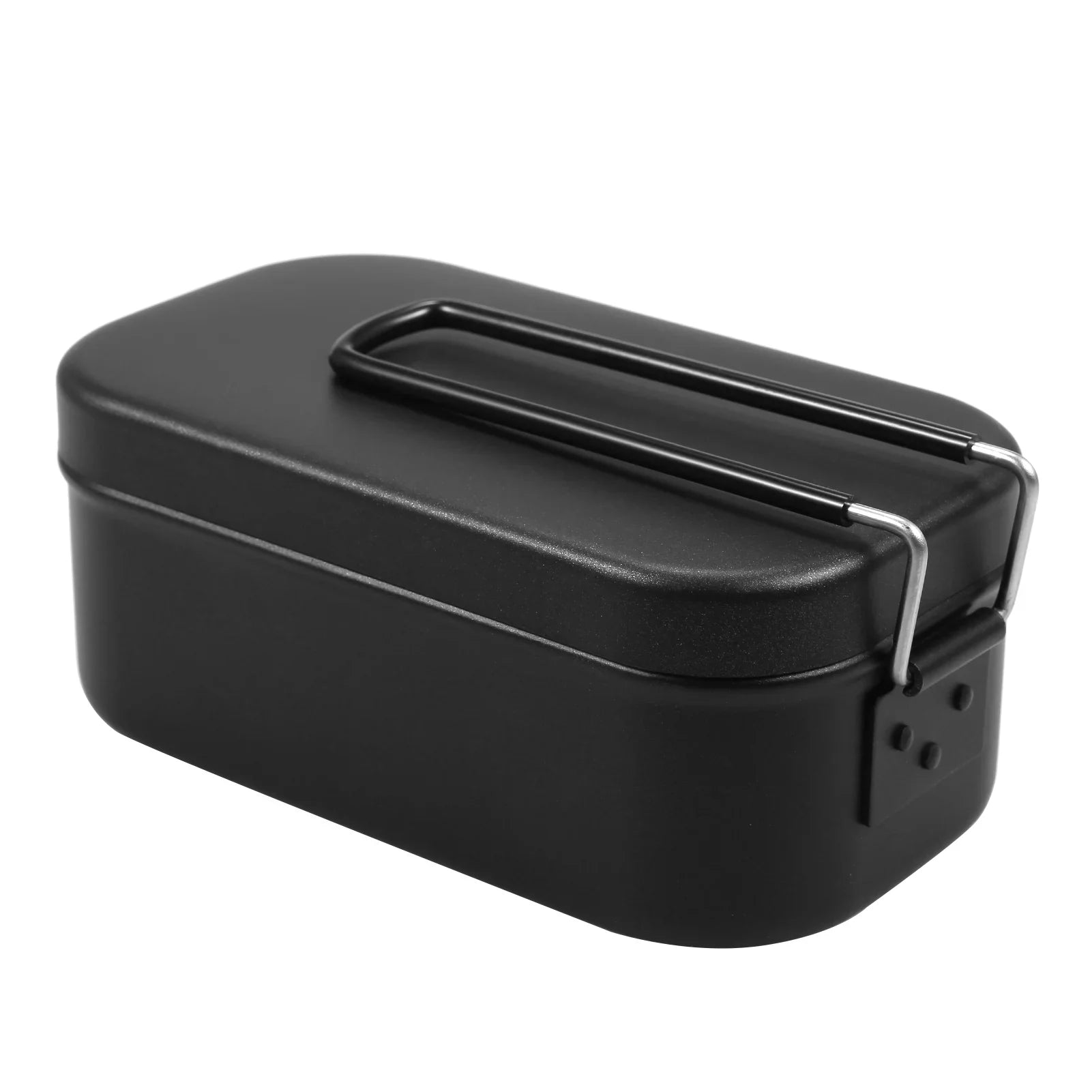 4pcs Cookware Mess Kit 800ml Camping Lunch Box with Steaming Rack Cutting Board Backpacking Hiking Fishing Mountaineering