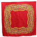 Pre-Owned Chanel silk scarf muffler red pattern B rank CHANEL ladies (Fair)