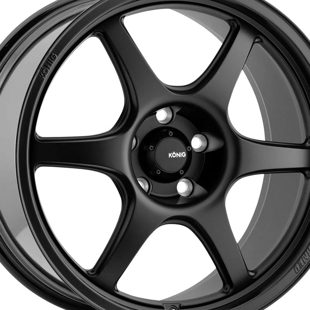 17x8 Konig 106B Hexam Matte Black Wheel 5x114.3 (38mm)
