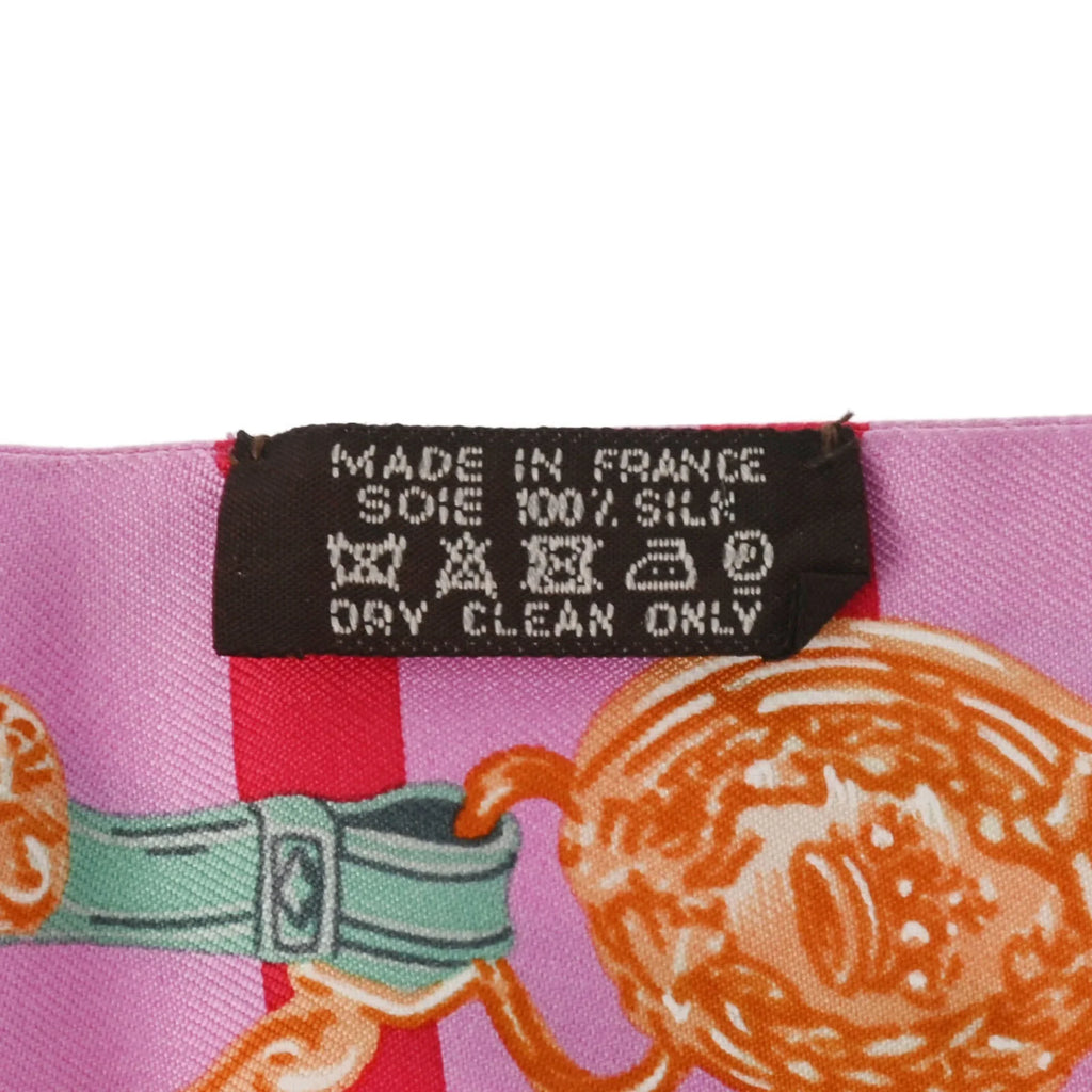 Pre-Owned HERMES Twilly BRIDES DE GALA Old Tag Pink/Red/Green - Women's 100% Silk Scarf Muffler (Fair)