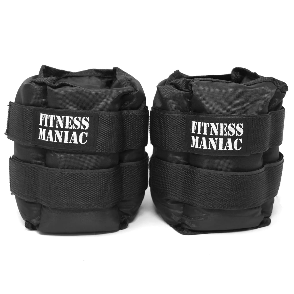 Fitness Maniac Ankle Weights Leg Adjustable Strap Home Gym Strength Training 10 lbs