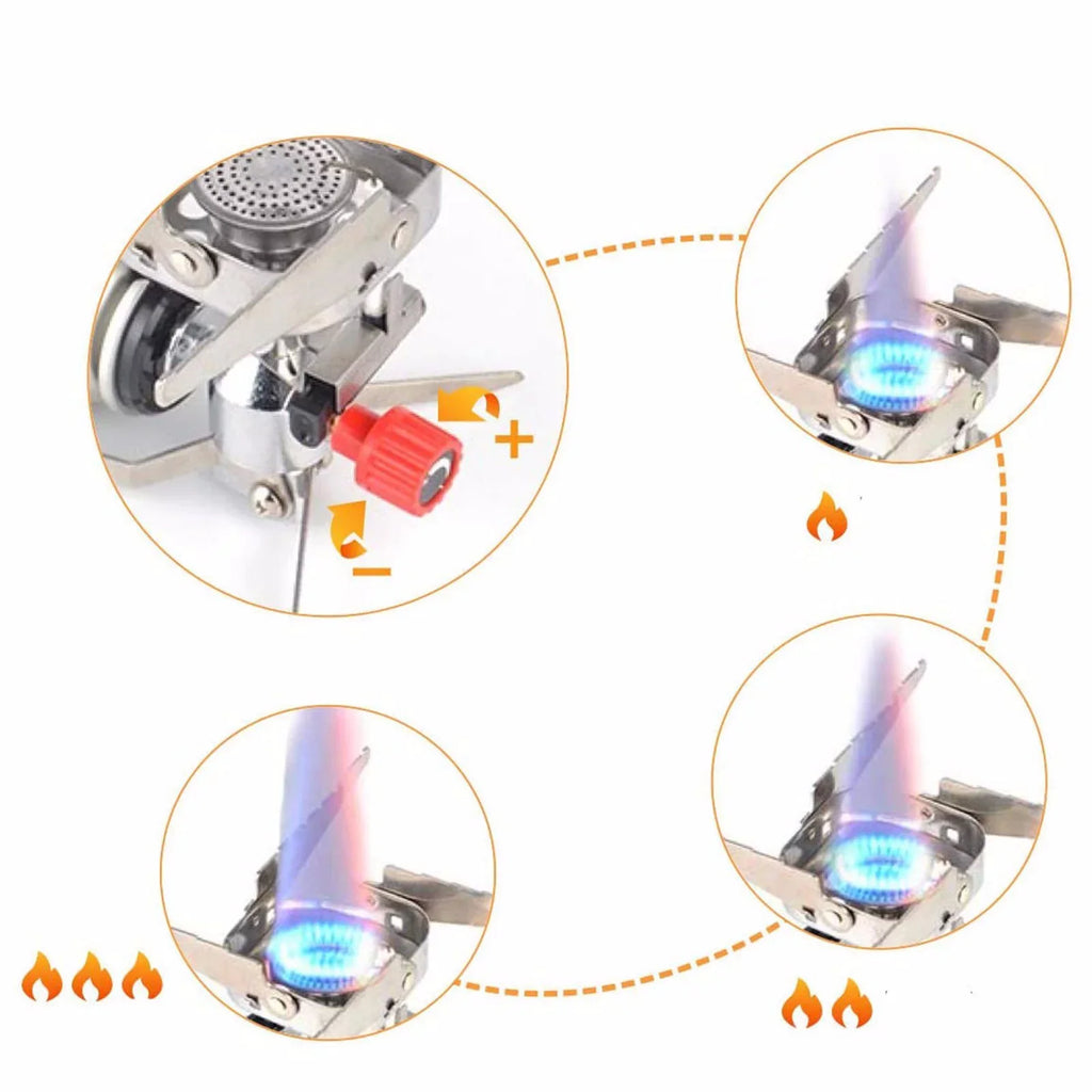 Clearance On Sale 4000w Foldable Outdoor Camping Stove Mini Picnic Camp Gas Burner Cooking Tool