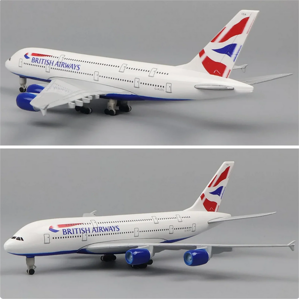 British Airways A380 Alloy Plane Model Retro and Elegant Decoration Aircraft Model Living Room or Display Room