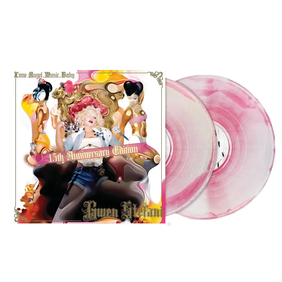 Gwen Stefani - Love.Angel.Music.Baby 15Th Anniversary Exclusive Pink White Swirled Vinyl 2x LP