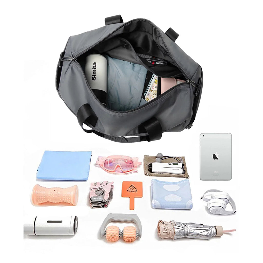 Tsseiatte Travel Duffel Bag Women Men Overnight Bag Small Sports Bag with Dry Wet Pocket and Shoes Compartment