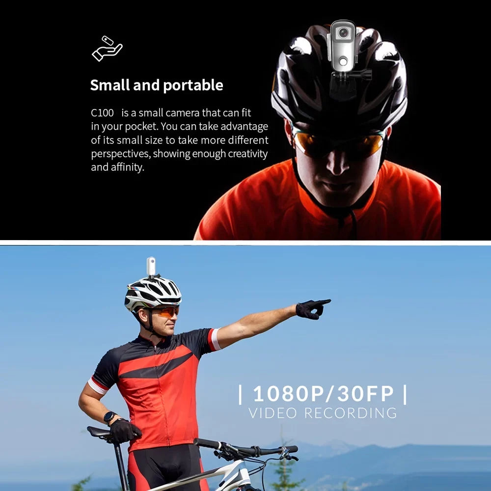 C100 Camera, 1080P30fps Video with Waterproof Case and WiFi Sharing, Document Your Adventure