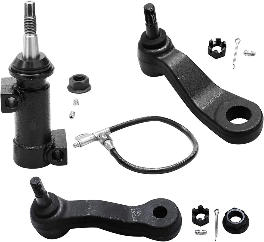 Detroit Axle - 4WD Front Wheel Hubs Control Arms Suspension Kit + 24pc Lugnuts w/Keys Replacement 2000-2006 Tahoe Escalade Silverado Sierra 1500
