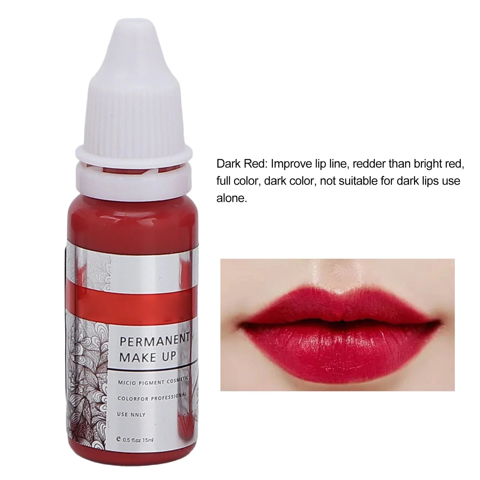 120ml Makeup Tattoo Ink Semi Permanent Lip Microblading Pigment Color 8pcs