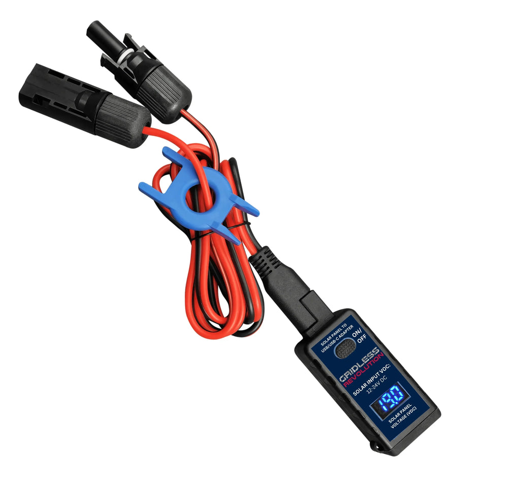 Solar Panel USB / USB-C Adapter Charge Controller Backpacking Camping Hiking OffGrid