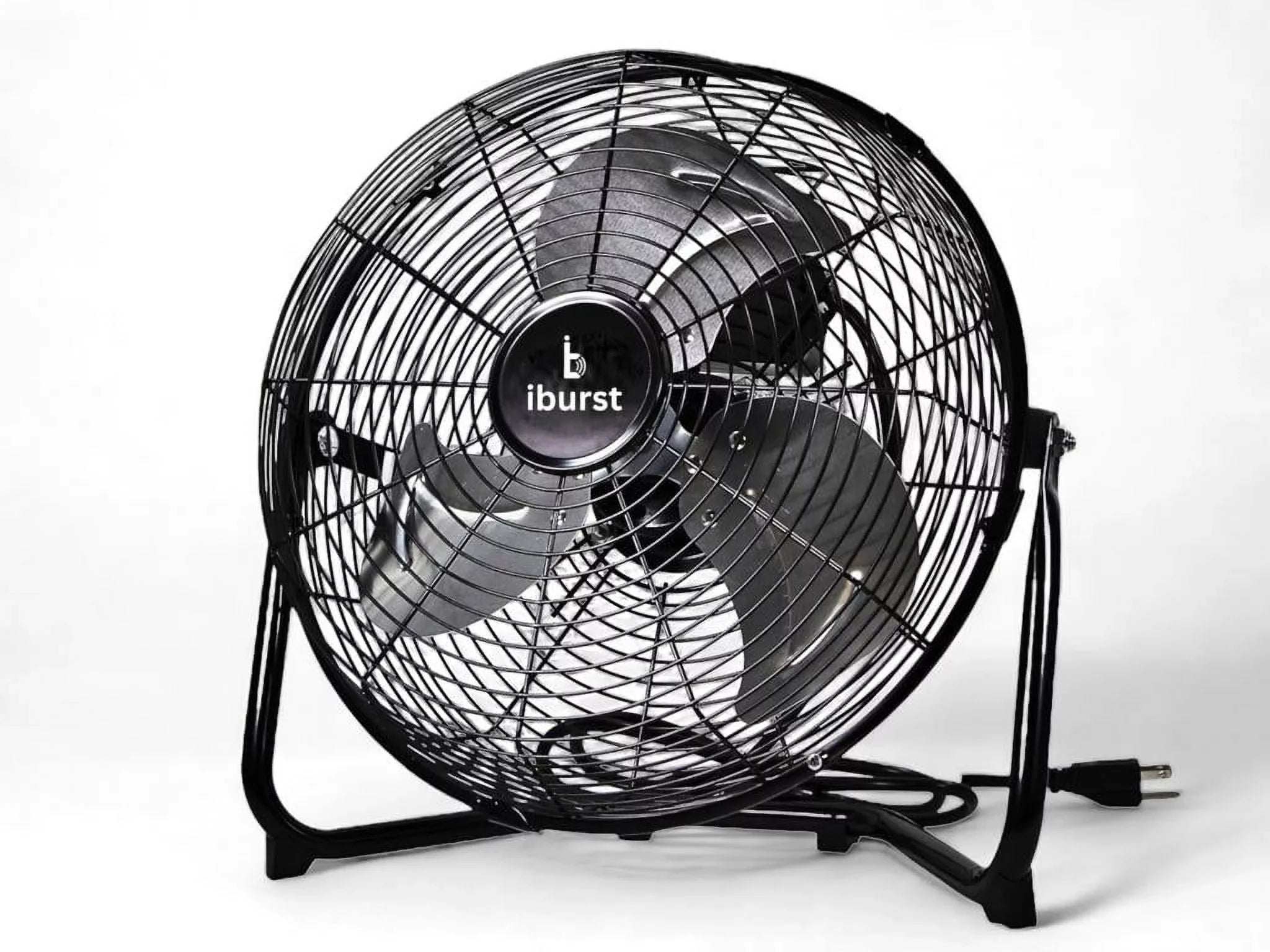 iBurst Ib-218 18 inch 3-Speed High Velocity Heavy Duty Metal Industrial Floor Fans Black