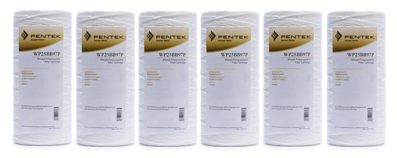 Pentek WP25BB97P String-Wound Water Filters (6-Pack)