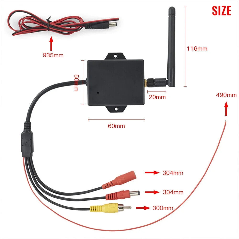Easy Wireless Car Reversing Camera AV to Wifi Transmitter Module - Stable Signal, 50m Range - Optimal Rear View Camera