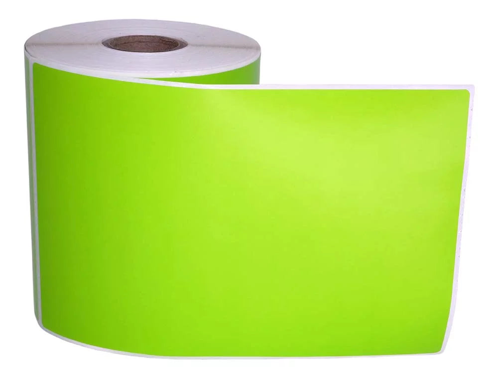 4 Rolls 4"x6" GREEN Color Direct Thermal Shipping Label with Zebra Eltron Printers