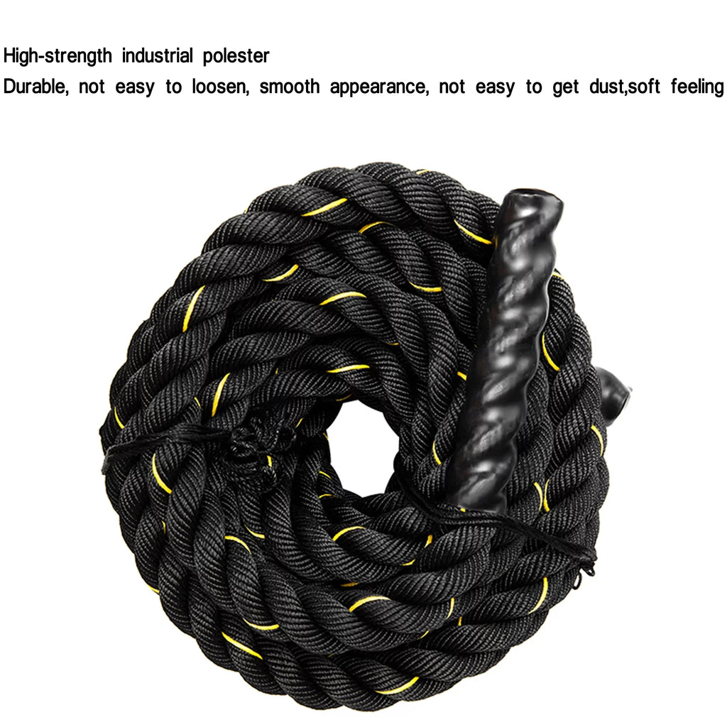 NK 49.2ft Length, Heavy Jump Rope Skipping Rope Workout Battle Ropes Total Body Workouts Power Improve Strength Building Muscle Mens/Womens