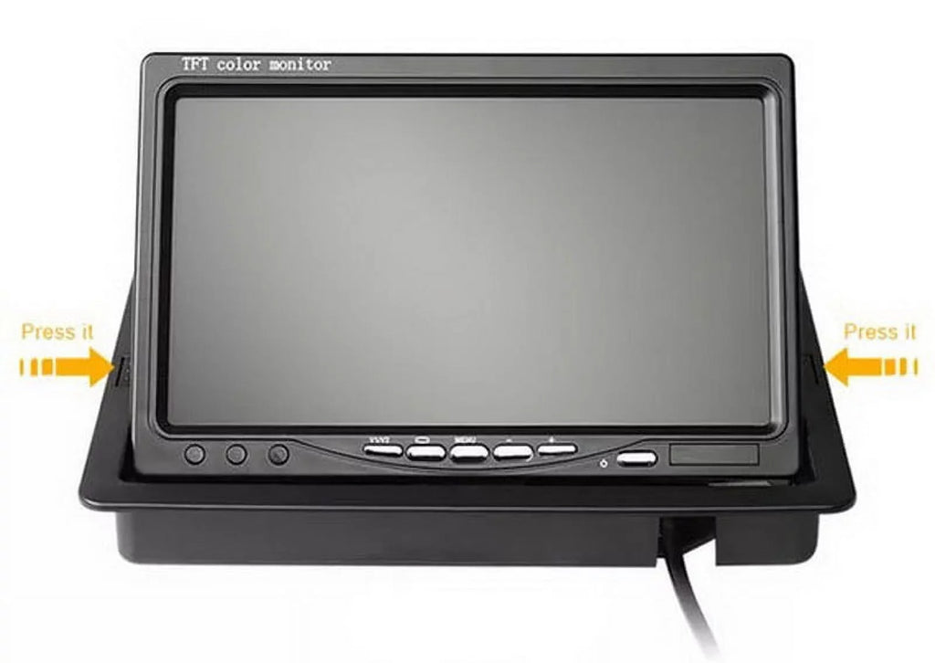 12V/24V parking system 7inch TFT LCD Car Monitor IR with 18 LED camera Bus RV Car Van Truck reverse Night Vision+32 feet cable