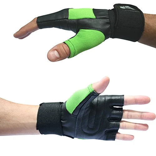 Weight Lifting Gloves with 12" Wrist Support Gym Workout, Weightlifting, Fitness & Cross Training - Best Men & Women - by Nordic Lifting&Trade -(Green, XSmall)
