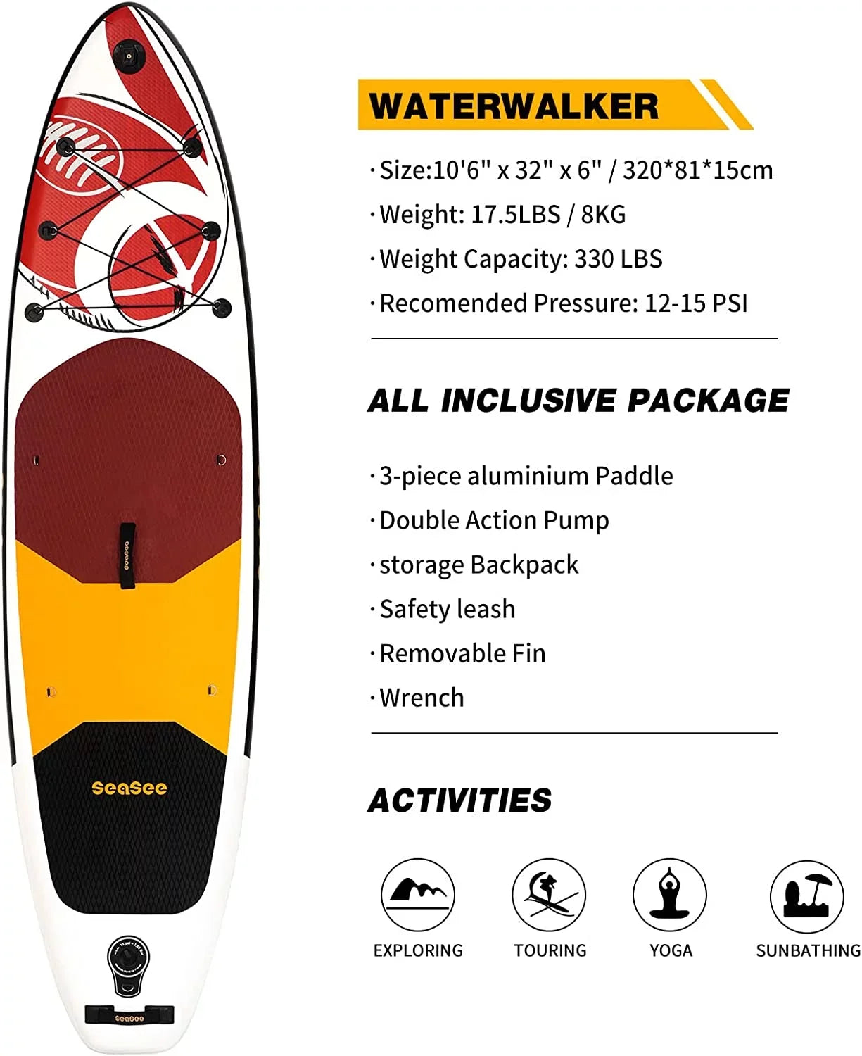 Inflatable Paddle Board You Need Fishing Yoga Kayaking Surfing Excursions